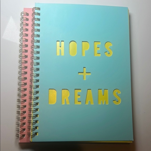 Set of 2 Pastel Pink and Blue Spiral Notebooks - Picture 10 of 13